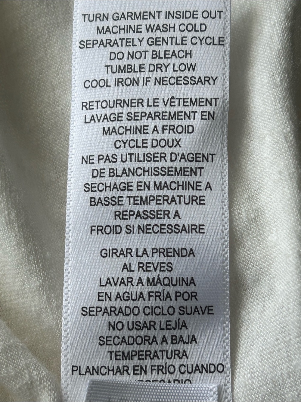 Splendid Light Cream or Off White Palm-Embroidered Short Sleeve Top Sz M - Picture 10 of 11
